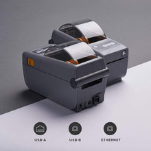 Load image into Gallery viewer, ZEBRA ZD410 Direct Thermal Desktop Printer Print Width of 2 in USB Ethernet Connectivity ZD41022-D01E00EZ