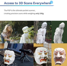 Load image into Gallery viewer, Revopoint POP A3 3D Scanner, Black - with Turntable 0.3mm Accuracy 8 Fps Scan Speed Desktop and Handheld Fixed/Auto Scan Mode for Face and Body Scanning Modes for Color 3D Printing