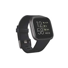 Load image into Gallery viewer, Fitbit Versa 2 Health and Fitness Smartwatch with Heart Rate, Music, Alexa Built-In, Sleep and Swim Tracking, Black/Carbon