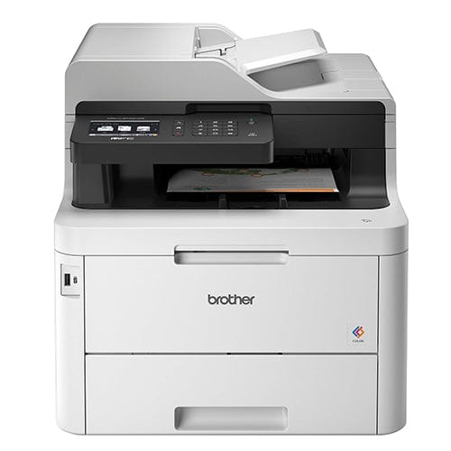 Brother Color MFC-L3770CDW All-in-One Wireless NFC Laser Printer, White- Print Copy Scan Fax - 3.7