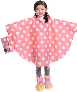 Spmor Kids Rain Poncho Hooded Jacket Rain Coat