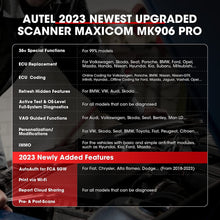 Load image into Gallery viewer, Autel MaxiCOM MK906 Pro Scanner: 2023 MK906Pro Based on MaxiSys MS906BT/MS906 Pro/MK906BT, Smith-Level ECU Coding, 36+ Service, All Systems Diagnosis, Active Test, Superior Hardware, AutoAuth Access