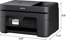 Load image into Gallery viewer, Epson Workforce WF-2850 All-in-One Wireless Color Inkjet Printer, Black - Print Scan Copy Fax - 10 ppm, 5760 x 1440 dpi, 8.5 x 14, Auto 2-Sided Printing, 30-Sheet ADF, Voice-Activated