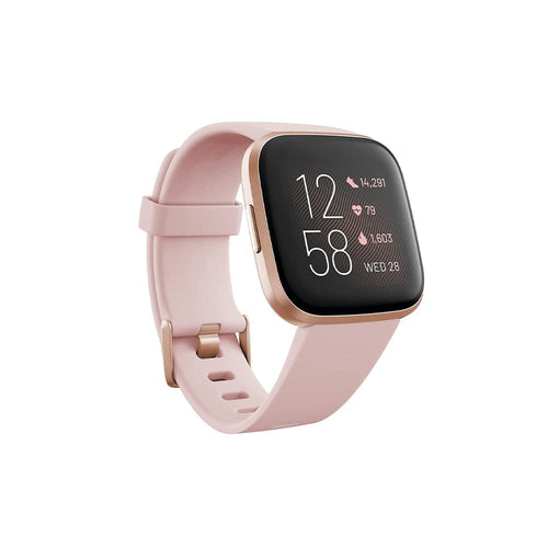 Fitbit Versa 2 Health and Fitness Smartwatch with Heart Rate, Music, Alexa Built-In, Sleep and Swim Tracking, Petal/Copper Rose
