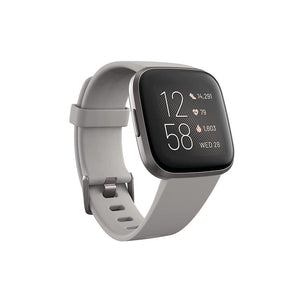 Fitbit Versa 2 Health and Fitness Smartwatch with Heart Rate, Music, Alexa Built-In, Sleep and Swim Tracking, Stone/Mist Grey